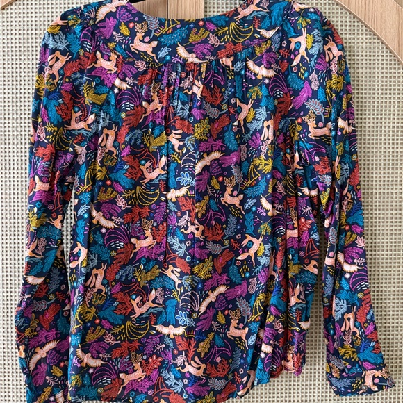 Anthropologie Multicolor Oh Deer Blouse - Picture 4 of 8
